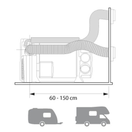 STUFA COMBI 6E 6000W - 12V Gas con comando iNET-X e resistenza elettrica 220 V (2 x 900 W) -33814-20