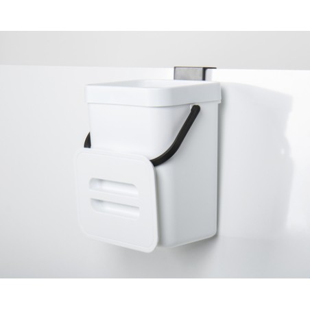 CAMP4 Poubelle blanche 3 litres - 15,6x12x20,5 cm - avec couvercle