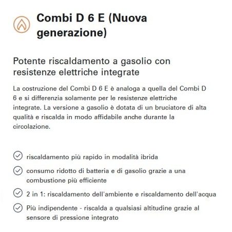 CALENTADOR COMBI D 6E (Nueva Generación) – calefacción potente y agua caliente con elemento eléctrico de 220 V (2 x 900 W) - 335