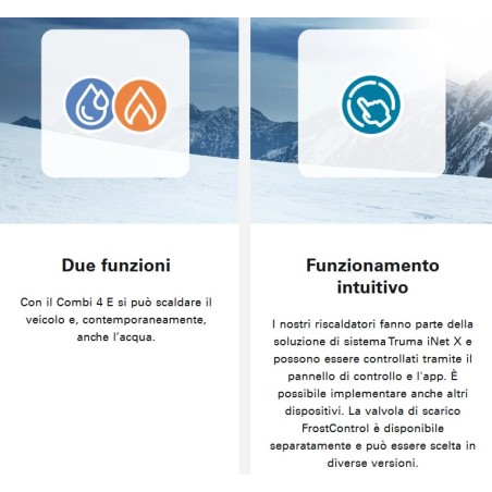 STUFA COMBI 4E 4000W - 12V Gas con comando iNET-X e resistenza elettrica 220 V (2 x 900 W) - 33714-20