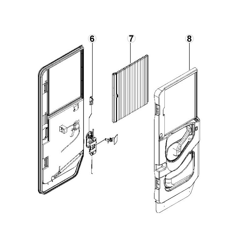 DOMETIC BG1607 Hinge kit with door screws CARAD...