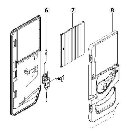 DOMETIC BG1607 Hinge kit with door screws CARAD D.I100-600plus