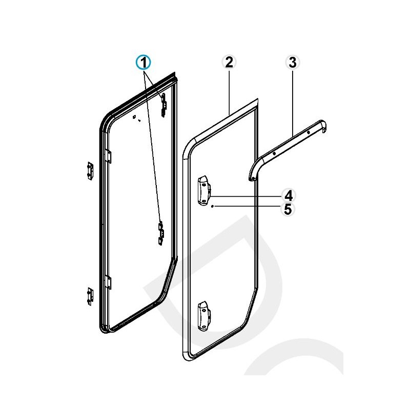 DOMETIC BG1607 Hinge kit with door screws CARAD...