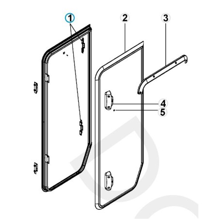 DOMETIC BG1607 Kit cerniera con viti porta CARAD D.I100-600plus