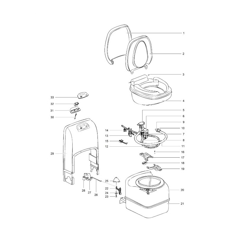 CASSETTE TOILET THETFORD C200-CS (DOOR 3 NOT...