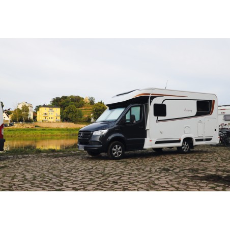 PAR de persianas laterales de la cabina REMIS IV 2019 - Mercedes Benz Sprinter gris con manilla de acceso