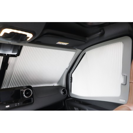 PAR de persianas laterales de la cabina REMIS IV 2019 - Mercedes Benz Sprinter gris con manilla de acceso