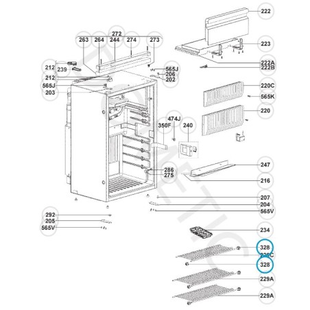 DOMETIC 241208220 Dispositivo di blocco griglia Dometic RML8230