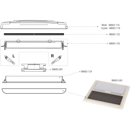 OBLO Vent 50 Bianco FIAMMA con oscurante e zanzariera - 01668-02-
