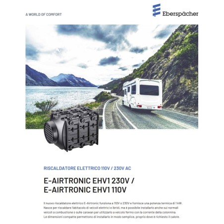 Calefactor EBERSPÄCHER E-Airtronic EHV 1 – kit completo de 230 V con capacidad calefactadora de 1 kW
