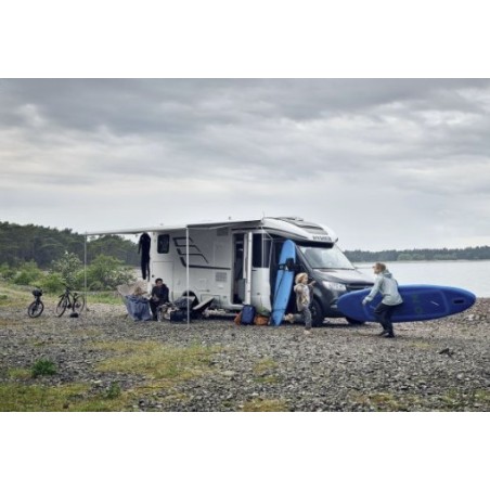 Thule Omnistor 5200 White Wall Awning 4.00 meters with Sapphire Blue Fabric – 301054