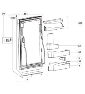 Top shelving ref 66B series 6/7 Dometic series 6/7... 2