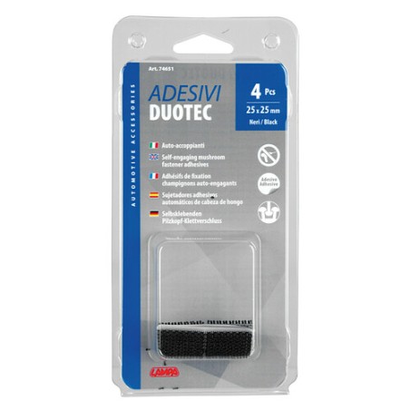 Pegatinas autoacoplantes LAMPA Duotec, conjunto de 4 - 25x25 mm