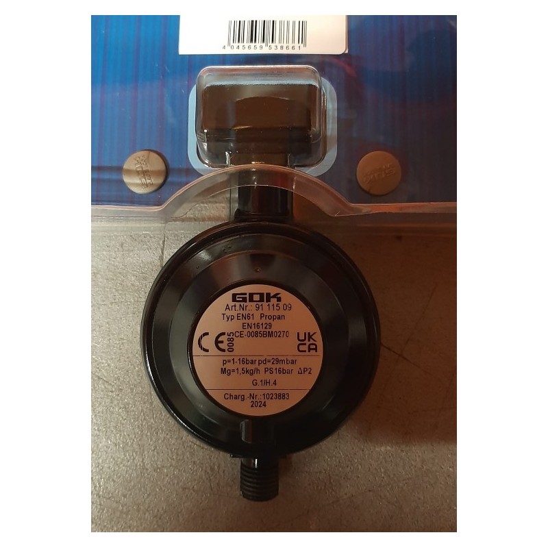 GOK Low Pressure Barbeque Regulator 30mBar...