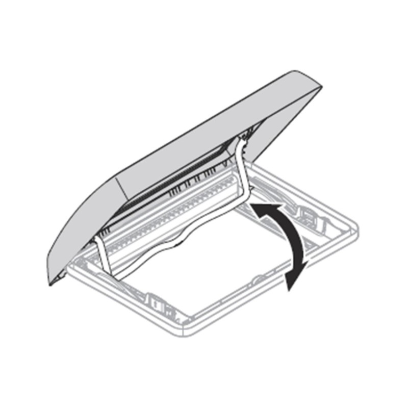 WHITE HEKI MIDI PORTHOLE WITH LEVER WITHOUT...