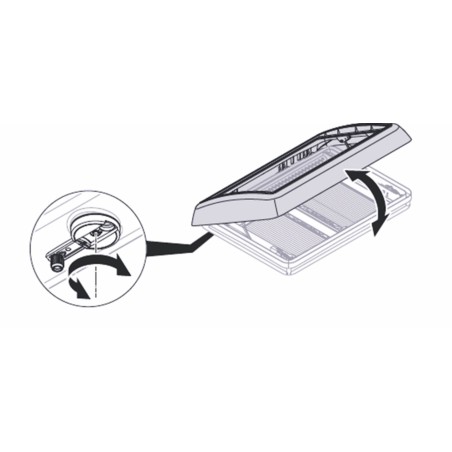 MIDI HEKI STYLE 700x500 manivelle blanche sans ventilation