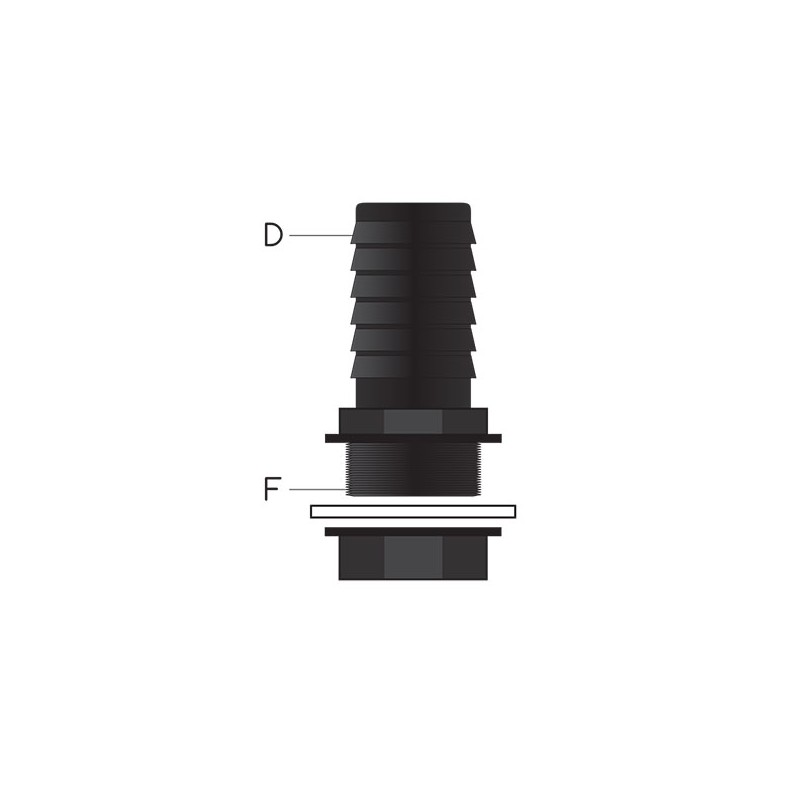 Gerade Komplettverschluss Ø 11 mm 3/8"