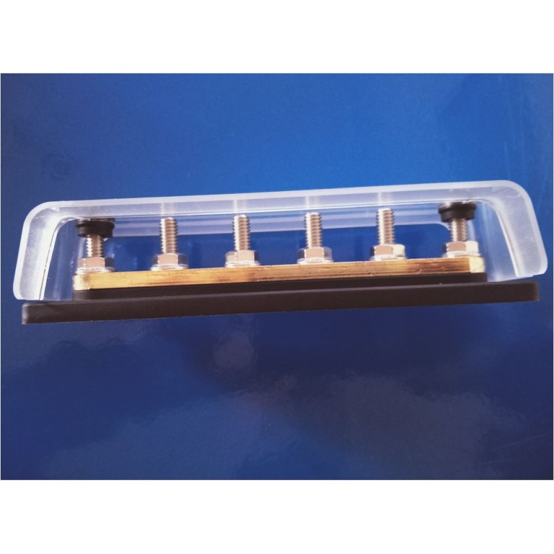 CBE A 6-POLE M12 BUS BAR BLACK BASE 250A 48VDC...