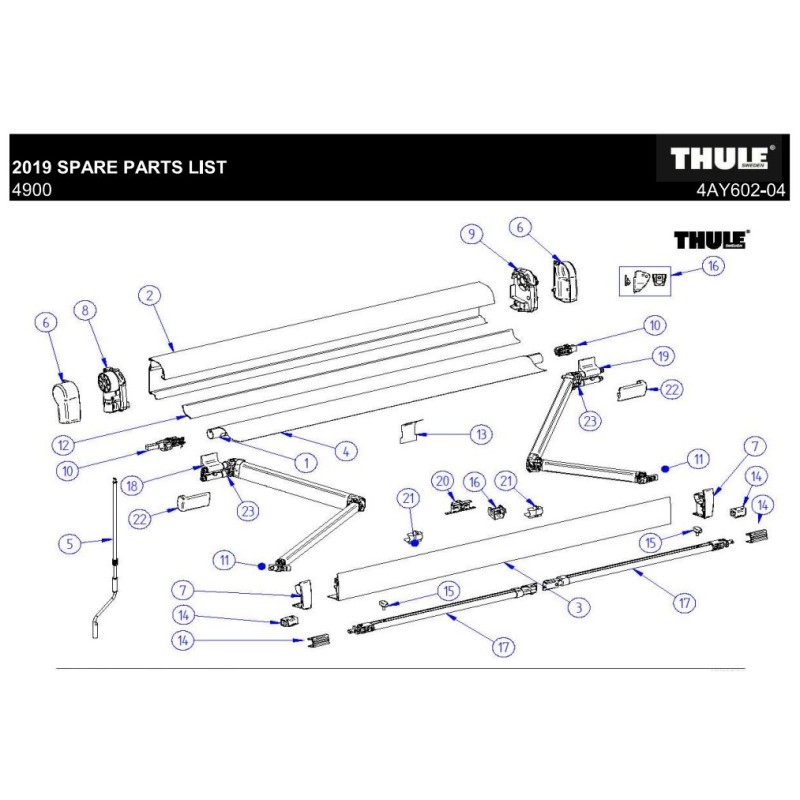 THULE 1500602235 - Brazo de muelle de cubierta...