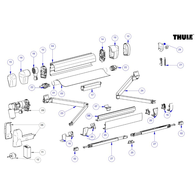 THULE 1500601163 - Kit de fixation de poteaux...