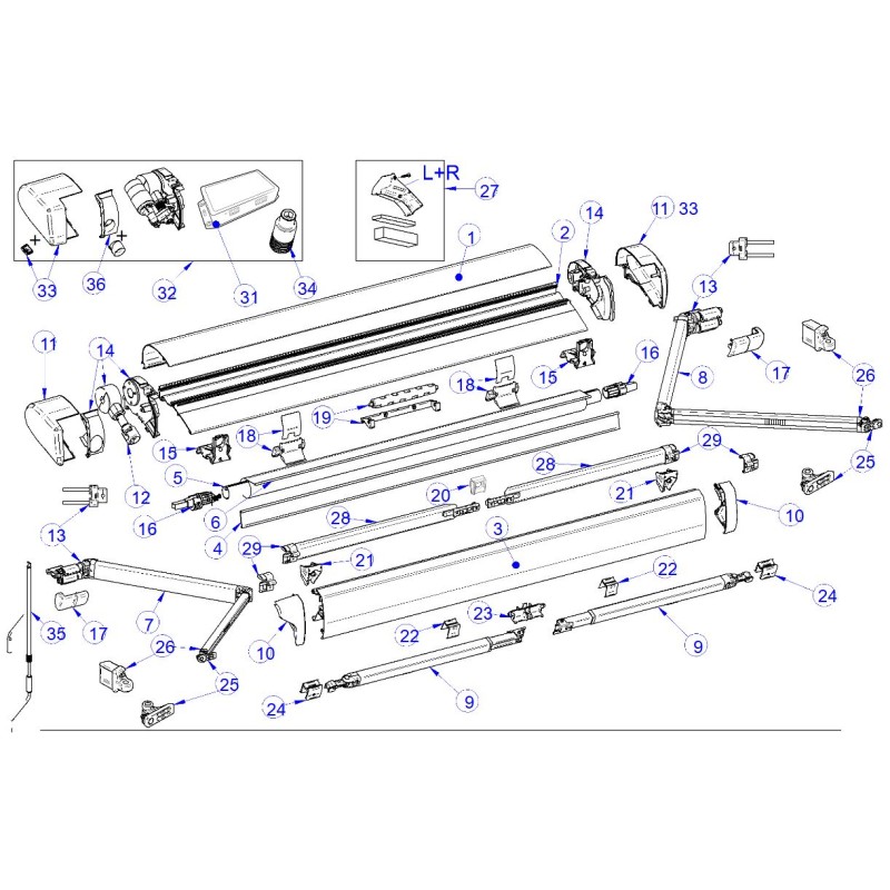 Centro de soporte de brazo THULE Lock 6300 -...