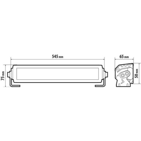PILOT Led-Line Total White, barre LED à 2 fonctions - 12/24V - 545x50 mm