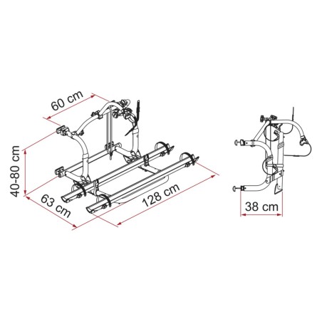 Carry-Bike PRO C NERO Restyling 2023  con staffe FIAMMA 02094-10