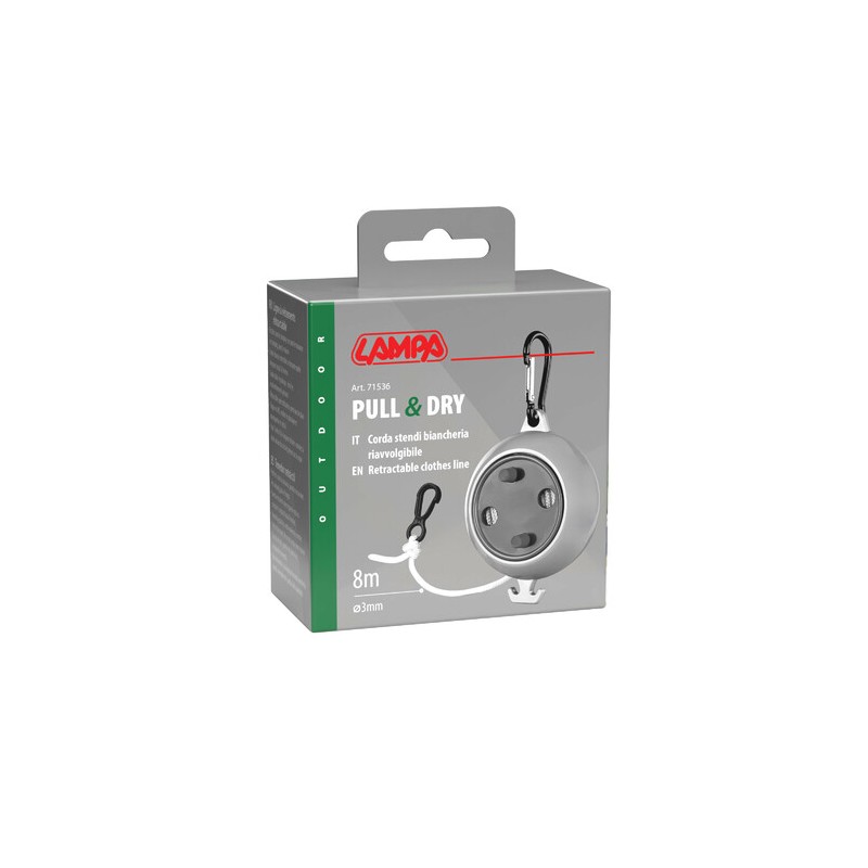 LAMPA Rewindable laundry drying cord - 8 m - Ø...