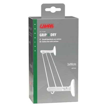 LAMPA Stendibiancheria con ventose - 90x3 cm