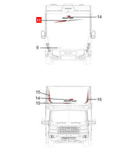 ROLLER TEAM LOGO KLEBETIKETTEN "FÜR AUTOROLLER 277 M VON...