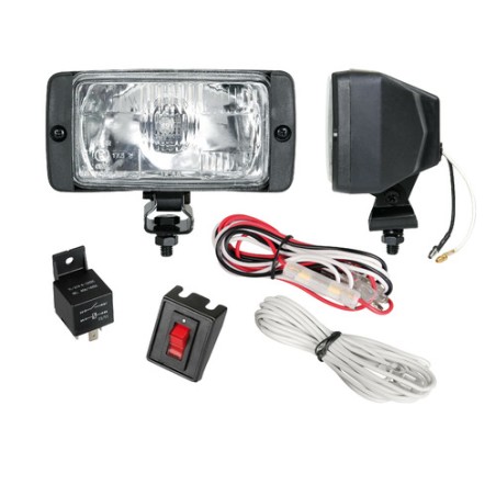 PILOT 2-piece headlight depth kit with wiring harness 147x75 - White