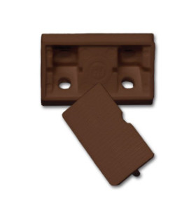 Set of 10 brown corner furniture fasteners, 4 holes, with...