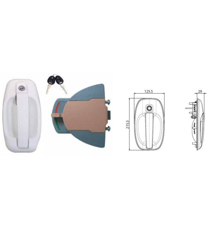 FAP SMART H216 Serratura completa bianca