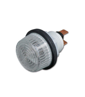 Indicador de dirección redondo con lente blanca