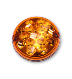 Orange LED arrow light 12-24V Ø95 mm superseal connector