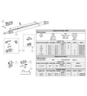 Foot support 2000- 5003 - 6200 - 6002 - 5002 from 3.5 to...