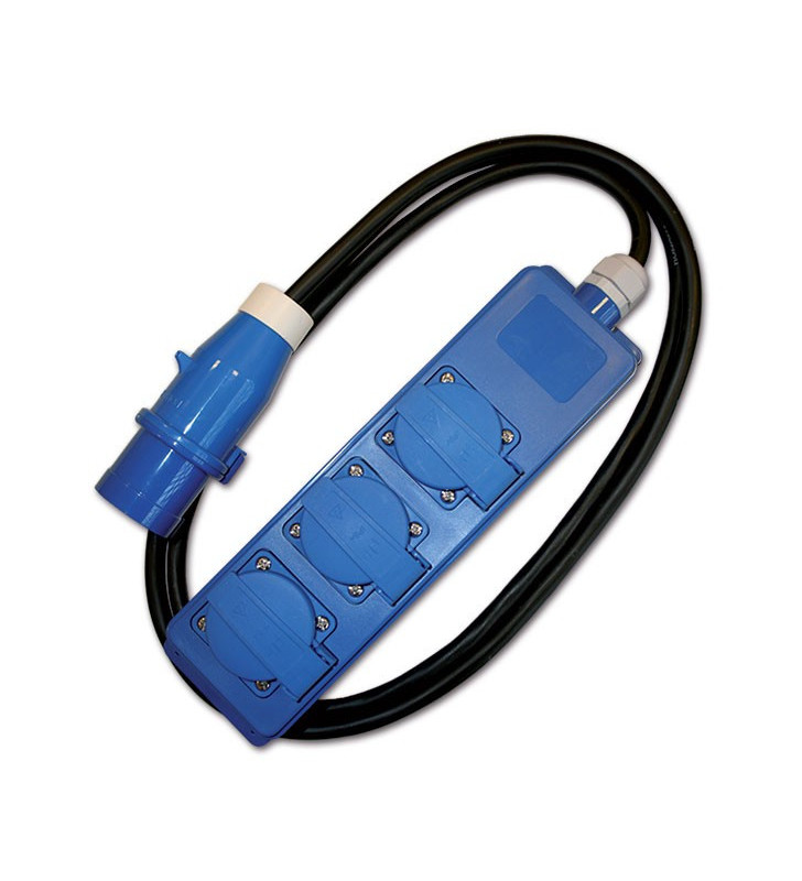 CEE power strip with SCHUKO 3 SOCKETS 1.5 m