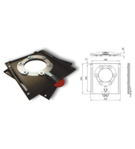 CTA swivel plate for VW T5, T6 from 2003. Painted black...