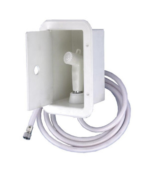 Kit presa est acqua con doccetta co rapido e tubo 2,5 mt 3/8 - 1/2