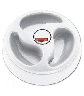 Weiße Kappe 3 Speichen Zadi c / Zyl. und Schlüssel