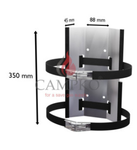 Supporto a parete bombola gas Ø300 con tenditori CAMPKO