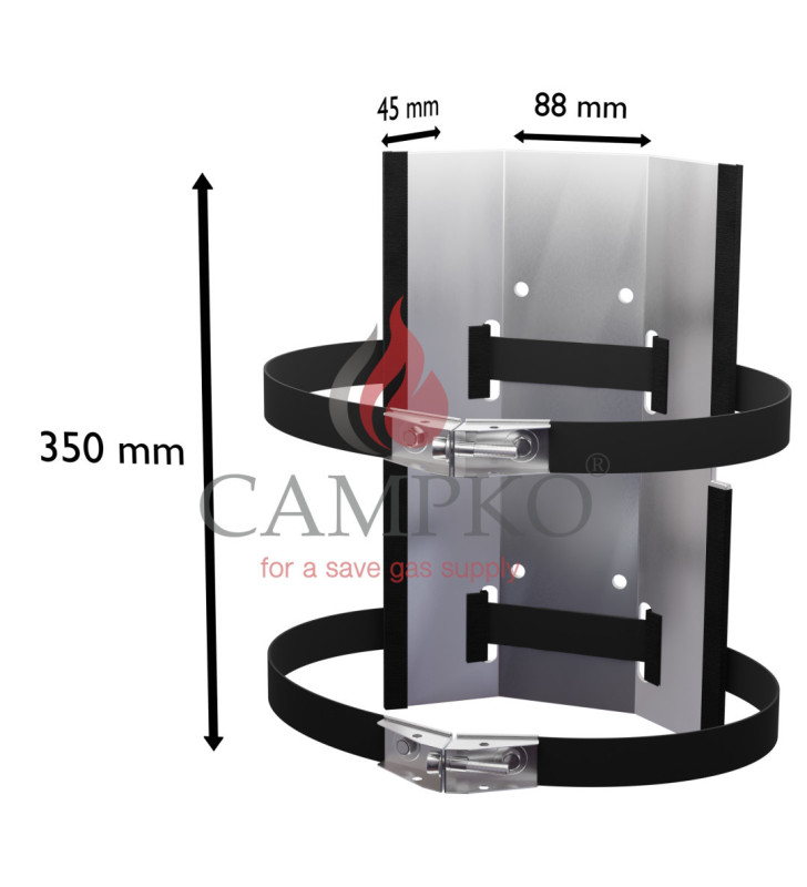 Wall support for gas cylinder Ø300 with CAMPKO...