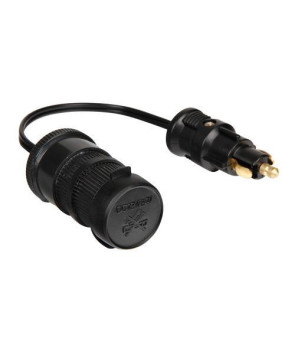 12V / 24V Einzelsteckdosenadapter mit DIN 8A 3mt Stecker