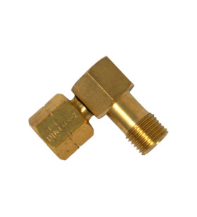 Raccordo ad angolo girevole 1/4"M - 1/4" F fornello a gas 2