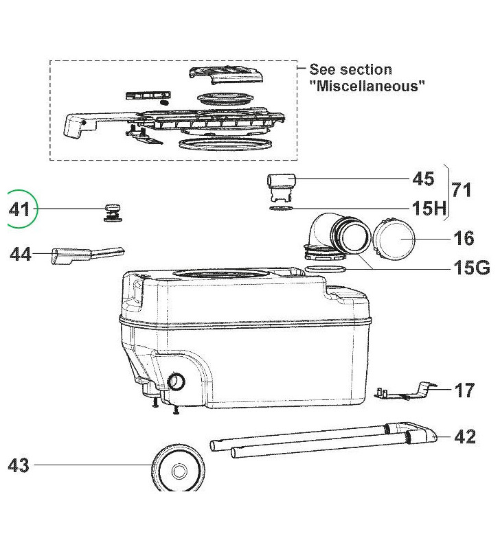 Complete areaz button DOMETIC CT series 3...