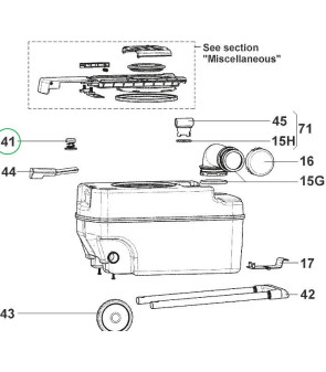 Pulsador areaz completo DOMETIC CT serie 3 cisterna WC