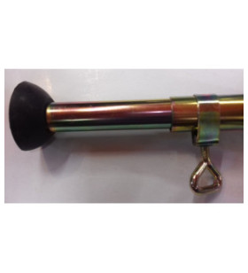 Pole for side / front awnings acc. galvanized rubber tips