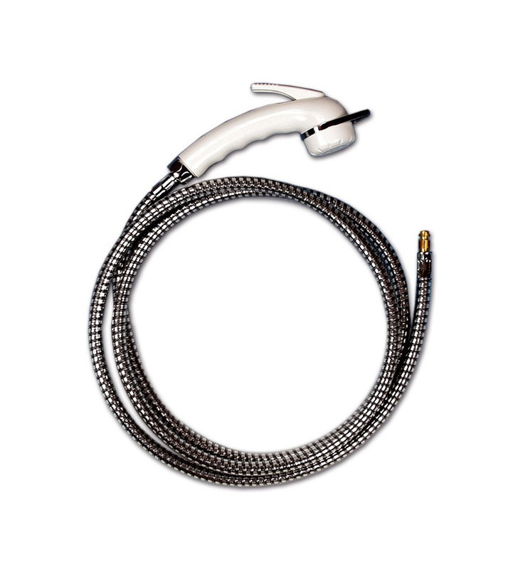 Hand shower with flex hose for external water...
