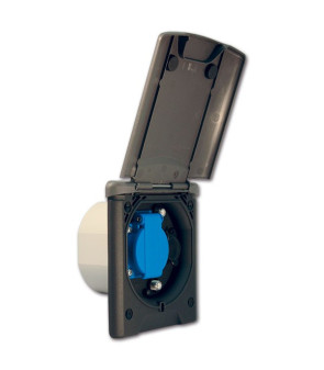 Presa esterna mutifunzioni con Schuko - grigia