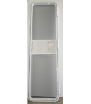 Puerta de entrada con mosquitera integral 1900x540 c/ tornillos blanco RAL9010